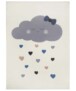 Kindervloerkleed wolken Happy - grijs - overzicht boven, thumbnail