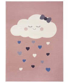 Kindervloerkleed wolken Happy - roze - overzicht boven, thumbnail Kindervloerkleed wolken Happy - roze - overzicht boven, thumbnail
