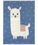 Kindervloerkleed alpaca Smile - roze - overzicht boven, thumbnail