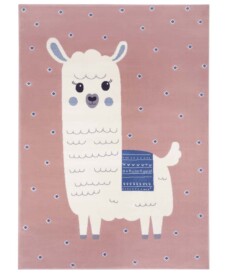 Kindervloerkleed alpaca Smile - roze - overzicht boven, thumbnail Kindervloerkleed alpaca Smile - roze - overzicht boven, thumbnail