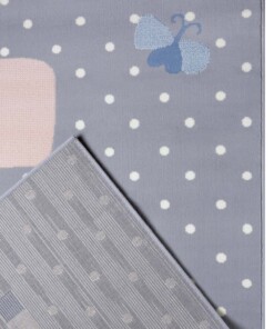 Kindervloerkleed zebra Zibbie - grijs - close up, thumbnail