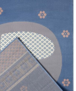 Kindervloerkleed olifant Happy - blauw/roze - close up, thumbnail Kindervloerkleed olifant Happy - blauw/roze - close up, thumbnail