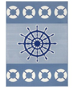 Kindervloerkleed roer Sea - blauw - overzicht boven, thumbnail