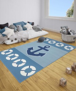 Kindervloerkleed anker Sea - blauw - sfeer