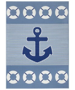 Kindervloerkleed anker Sea - blauw - overzicht boven, thumbnail Kindervloerkleed anker Sea - blauw - overzicht boven, thumbnail