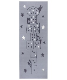Speelkleed Hink Stap Sprong - grijs - overzicht boven, thumbnail Speelkleed Hink Stap Sprong - grijs - overzicht boven, thumbnail