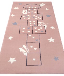 Speelkleed Hink Stap Sprong - roze - overzicht schuin, thumbnail