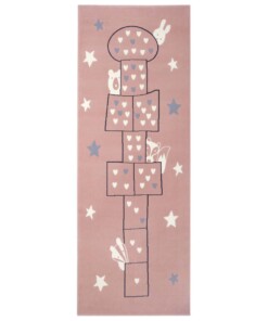 Speelkleed Hink Stap Sprong - roze - overzicht boven, thumbnail