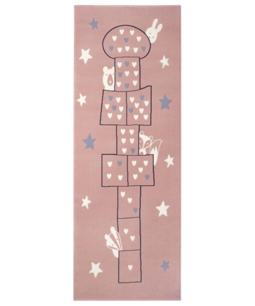 Speelkleed Hink Stap Sprong - roze - overzicht boven