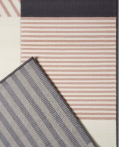 Kindervloerkleed blokken Lovely Stars - grijs/roze - close up, thumbnail