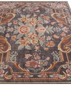 Rozenkelim vloerkleed Violet - Meerkleurig - overzicht schuin, thumbnail