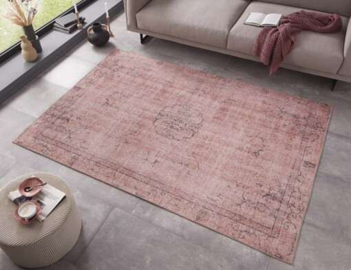 Vintage vloerkleed Ida - roze - sfeer