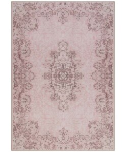 Vintage vloerkleed Rosa - roze - overzicht boven, thumbnail