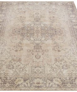 Vintage vloerkleed Luther - beige - overzicht schuin, thumbnail