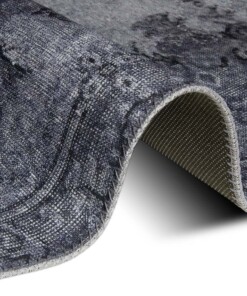 Vintage vloerkleed Royal - grijs - close up, thumbnail