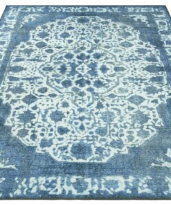 Vintage vloerkleed Rorsch - lichtblauw - overzicht schuin, thumbnail