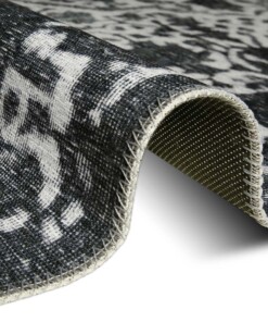 Vintage vloerkleed Rorsch - zwart - close up, thumbnail