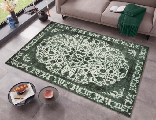 Vintage vloerkleed Rorsch - groen - sfeer