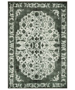 Vintage vloerkleed Rorsch - groen - overzicht boven, thumbnail