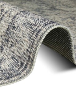 Vintage vloerkleed Atticus - grijs - close up, thumbnail