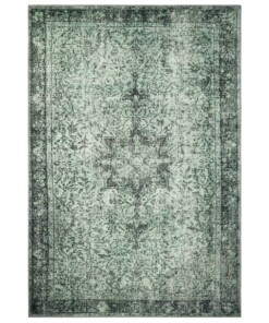 Vintage vloerkleed Atticus - groen - overzicht boven, thumbnail