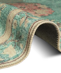 Vintage vloerkleed Madeline - jade - close up, thumbnail Vintage vloerkleed Madeline - jade - close up, thumbnail