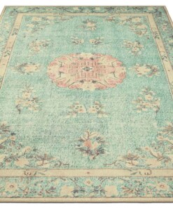 Vintage vloerkleed Madeline - jade - overzicht schuin, thumbnail Vintage vloerkleed Madeline - jade - overzicht schuin, thumbnail