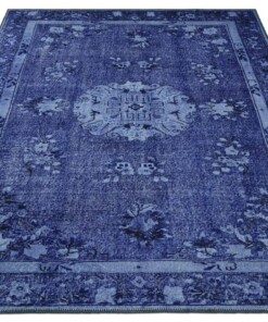 Vintage vloerkleed Madeline - donkerblauw - overzicht schuin, thumbnail Vintage vloerkleed Madeline - donkerblauw - overzicht schuin, thumbnail