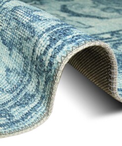 Vintage vloerkleed Vivian - lichtblauw - close up, thumbnail