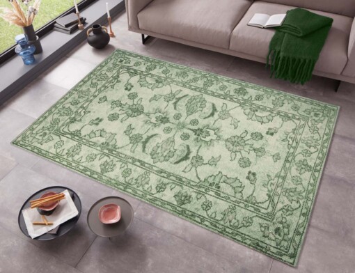 Vintage vloerkleed Vivian - groen - sfeer