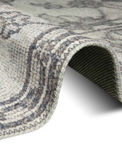 Vintage vloerkleed Vivian - grijs - close up, thumbnail