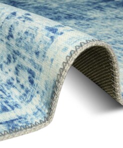 Vintage vloerkleed Orville - lichtblauw - close up, thumbnail Vintage vloerkleed Orville - lichtblauw - close up, thumbnail