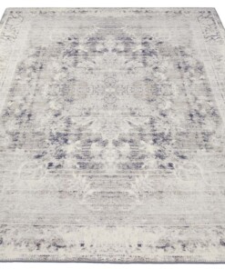 Vintage vloerkleed Orville - crème/grijs - overzicht schuin, thumbnail