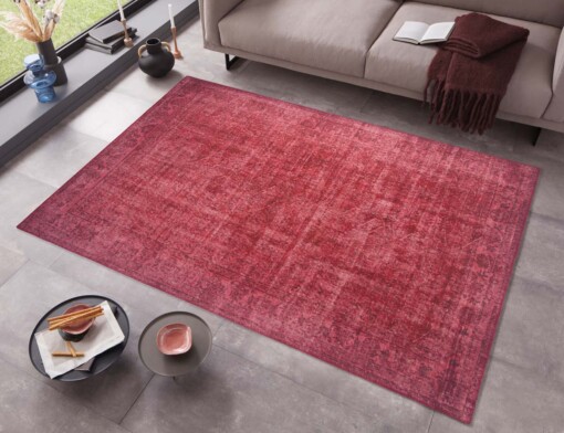 Vintage vloerkleed Perceval - rood/paars - sfeer