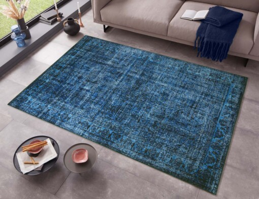 Vintage vloerkleed Perceval - donkerblauw - sfeer