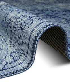 Vintage vloerkleed Adeline - blauw - close up, thumbnail Vintage vloerkleed Adeline - blauw - close up, thumbnail