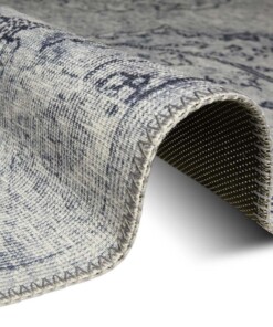 Vintage vloerkleed Adeline - grijs - close up, thumbnail