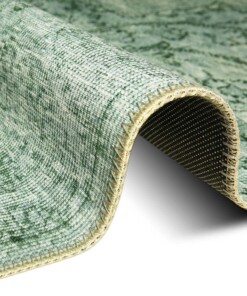 Vintage vloerkleed Adeline - groen - close up, thumbnail