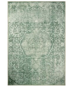 Vintage vloerkleed Adeline - groen - overzicht boven, thumbnail