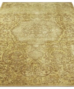 Vintage vloerkleed Adeline - goud - overzicht schuin, thumbnail