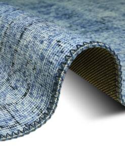 Vintage vloerkleed Ida - lichtblauw - close up, thumbnail