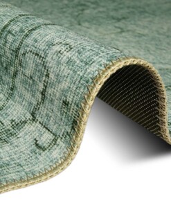 Vintage vloerkleed Ida - groen - close up, thumbnail Vintage vloerkleed Ida - groen - close up, thumbnail