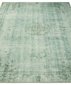 Vintage vloerkleed Ida - groen - overzicht schuin, thumbnail Vintage vloerkleed Ida - groen - overzicht schuin, thumbnail