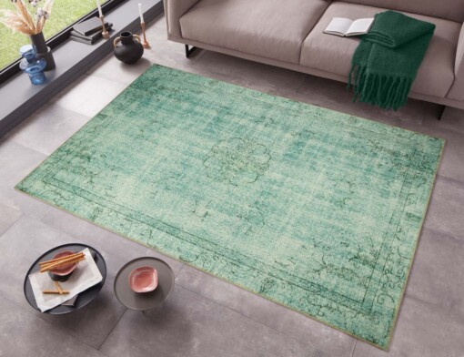 Vintage vloerkleed Ida - groen - sfeer