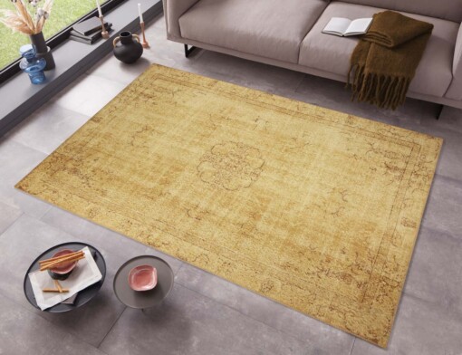 Vintage vloerkleed Ida - goud - sfeer