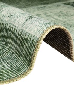 Patchwork vloerkleed Calvin - groen - close up, thumbnail Patchwork vloerkleed Calvin - groen - close up, thumbnail