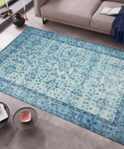 Vintage vloerkleed Blanche - blauw - sfeer