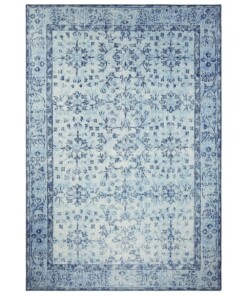 Vintage vloerkleed Blanche - blauw - overzicht boven