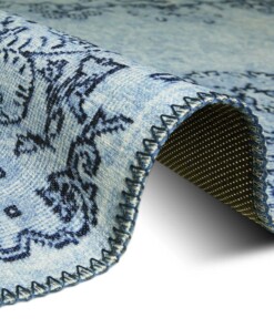 Vintage vloerkleed Rosa - blauw - close up, thumbnail Vintage vloerkleed Rosa - blauw - close up, thumbnail