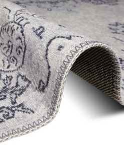 Vintage vloerkleed Rosa - grijs - close up, thumbnail